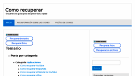 What Comorecuperar.org website looked like in 2018 (5 years ago)