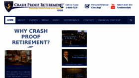 What Crashproofretirement.com website looked like in 2018 (5 years ago)