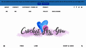 What Crochetforyoublog.com website looked like in 2018 (5 years ago)