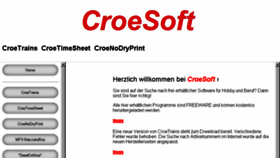 What Croesoft.com website looked like in 2018 (7 years ago)