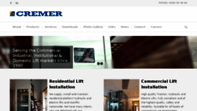 What Cremerlifts.co.nz website looked like in 2018 (5 years ago)