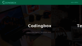 What Codingbox.io website looked like in 2018 (5 years ago)