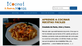 What Cocinaabuenashoras.com website looked like in 2018 (5 years ago)
