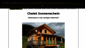 What Chaletsonnenschein.at website looked like in 2018 (5 years ago)