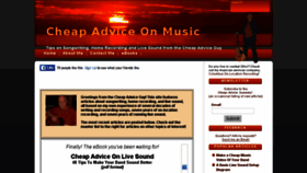 What Cheapadviceonmusic.com website looked like in 2018 (5 years ago)