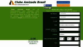 What Clubeamizade.com.br website looked like in 2018 (5 years ago)