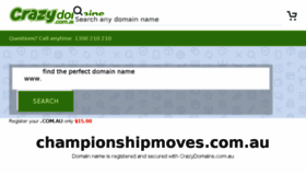 What Championshipmoves.com.au website looked like in 2018 (5 years ago)