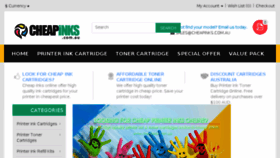 What Cheapinks.com.au website looked like in 2018 (5 years ago)