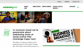 What Commongood.org.za website looked like in 2018 (5 years ago)
