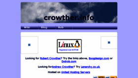 What Crowther.info website looked like in 2018 (5 years ago)