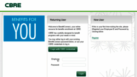 What Cbrebenefitconnect.com website looked like in 2018 (5 years ago)