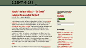 What Copyriot.se website looked like in 2018 (5 years ago)