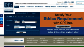 What Cpeonline.com website looked like in 2018 (5 years ago)