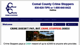 What Comalcrimestoppers.org website looked like in 2018 (5 years ago)