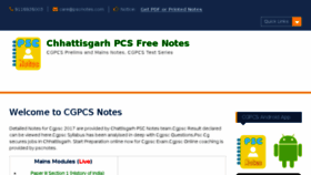 What Chhattisgarh.pscnotes.com website looked like in 2018 (5 years ago)
