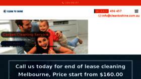 What Cleantoshine.com.au website looked like in 2018 (5 years ago)