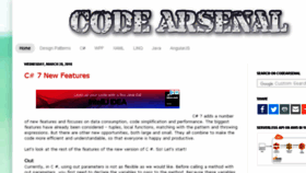 What Codearsenal.net website looked like in 2018 (5 years ago)
