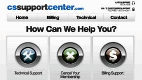What Cssupportcenter.com website looked like in 2018 (5 years ago)