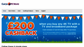 What Curryspcworldcashback.com website looked like in 2018 (5 years ago)