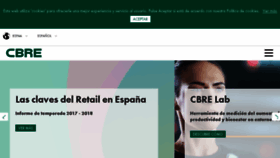 What Cbre.es website looked like in 2018 (5 years ago)