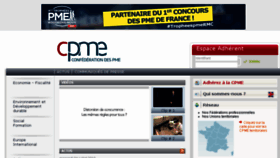 What Cgpme.fr website looked like in 2018 (5 years ago)