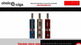 What Choiceecigs.co.uk website looked like in 2018 (5 years ago)