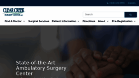 What Clearcreeksurgery.com website looked like in 2018 (5 years ago)