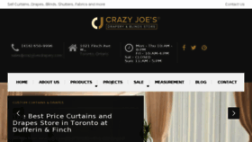 What Crazyjoesdrapery.com website looked like in 2018 (5 years ago)