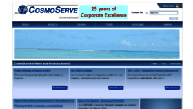 What Cosmoserve.com website looked like in 2018 (5 years ago)