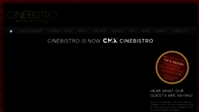 What Cinebistro.com website looked like in 2018 (5 years ago)