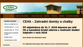 What Ceha.cz website looked like in 2018 (5 years ago)