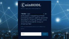 What Coinhodl.com website looked like in 2018 (5 years ago)