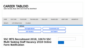 What Careertabloid.com website looked like in 2018 (5 years ago)