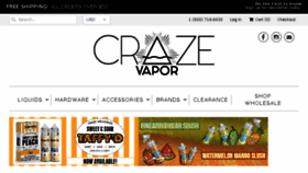 What Crazevapor.com website looked like in 2018 (5 years ago)
