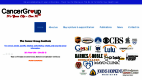 What Cancergroup.com website looked like in 2018 (5 years ago)