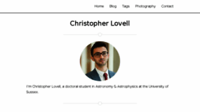 What Christopherlovell.co.uk website looked like in 2018 (5 years ago)