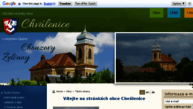 What Chvalenice.cz website looked like in 2018 (5 years ago)