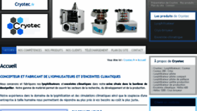 What Cryotec.fr website looked like in 2018 (5 years ago)