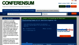 What Conferensum.com website looked like in 2018 (5 years ago)