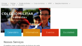What Colegiomilitartiradentes.com.br website looked like in 2018 (5 years ago)