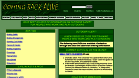 What Comingbackalive.com website looked like in 2018 (5 years ago)