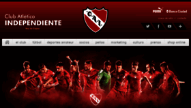 What Clubaindependiente.com.ar website looked like in 2018 (7 years ago)