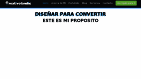 What Creativolandia.com website looked like in 2018 (5 years ago)