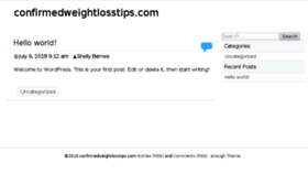 What Confirmedweightlosstips.com website looked like in 2018 (5 years ago)