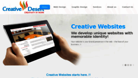 What Creativedesert.com website looked like in 2018 (5 years ago)
