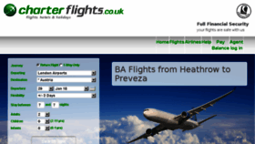 What Charterflights.co.uk website looked like in 2018 (5 years ago)