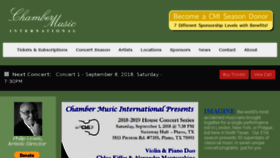 What Chambermusicinternational.org website looked like in 2018 (5 years ago)