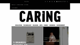 What Caringmagazine.org website looked like in 2018 (5 years ago)