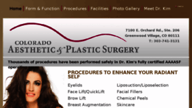What Coloradoaestheticplasticsurgery.com website looked like in 2018 (5 years ago)