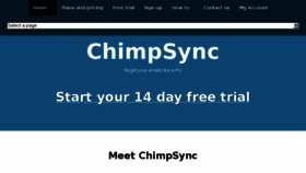 What Chimpsync.com website looked like in 2018 (5 years ago)